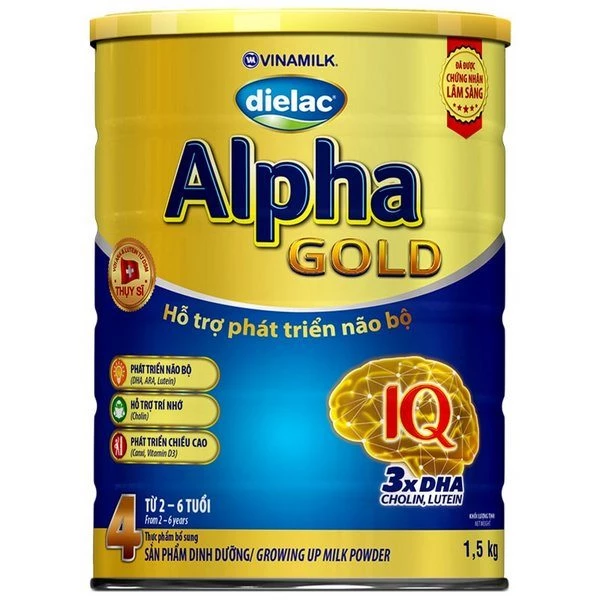 Sữa Bột Dielac Alpha Gold Step 4 - Hộp Thiếc 1.5kg