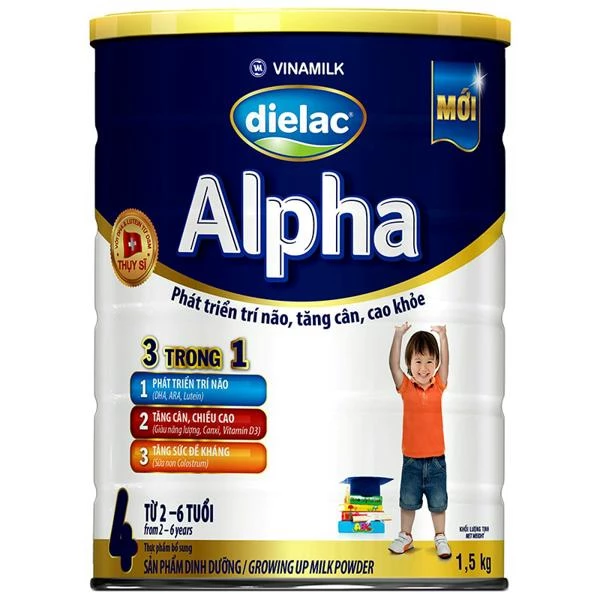 Sữa Bột Dielac Alpha Step 4 - Hộp Thiếc 1,5kg