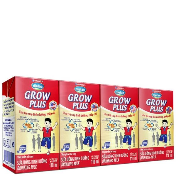Sữa Uống Dinh Dưỡng Dielac Grow Plus - Lốc 4 Hộp x 110ml