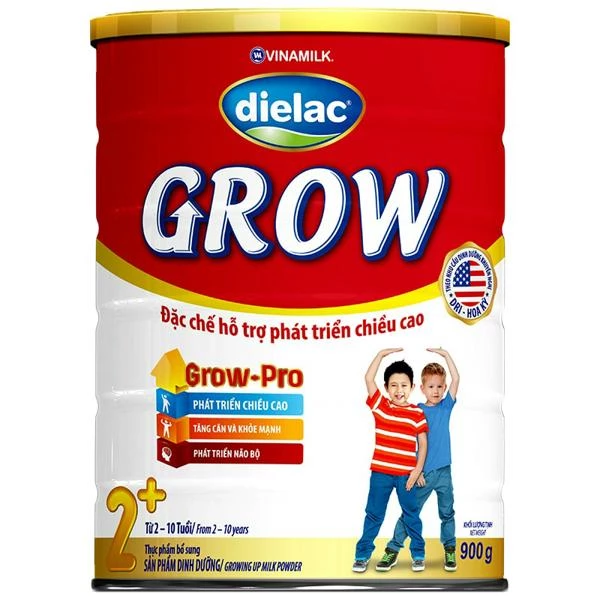 Sữa Bột Dielac Grow 2+ - Hộp Thiếc 900g