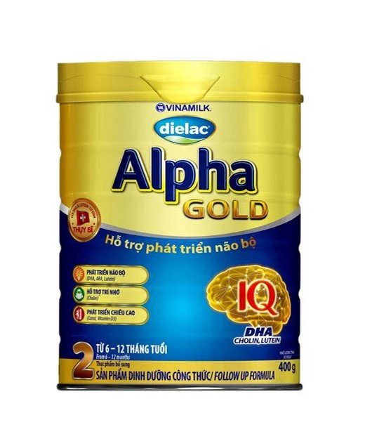 Sữa Bột Dielac Alpha Gold Step 2 - Hộp Thiếc 400g