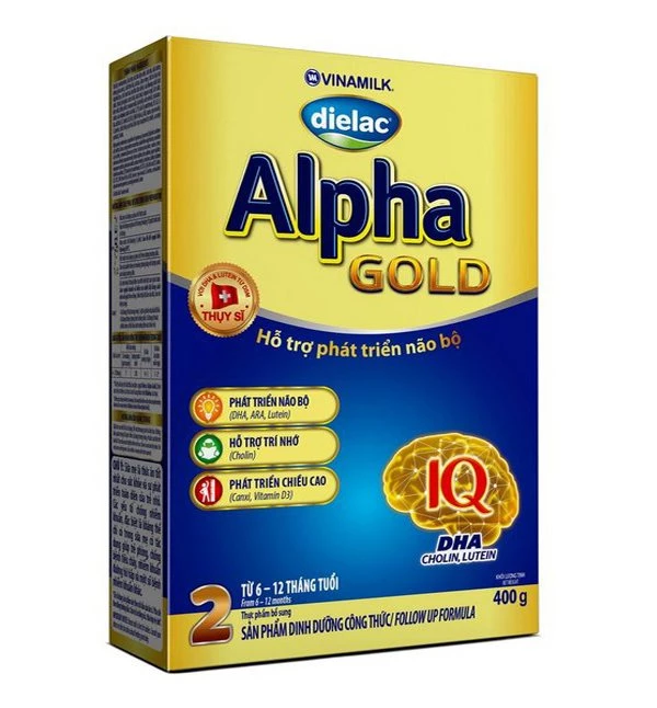 Sữa Bột Dielac Alpha Gold Step 2 - Hộp Giấy 400g