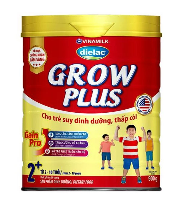Sữa Bột Dielac Grow Plus 2+ - Hộp Thiếc 900g