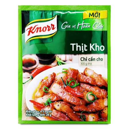 6 gói Knorr Gia Vị Hoàn Chỉnh Thịt Kho 28g