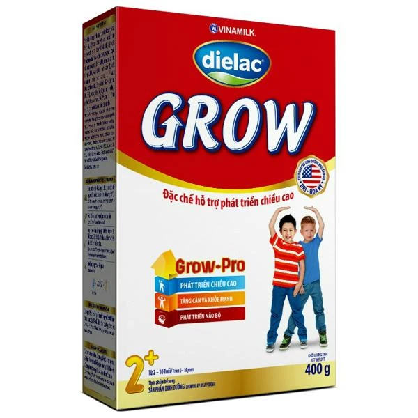 Sữa Bột Dielac Grow 2+ - Hộp Giấy 400g