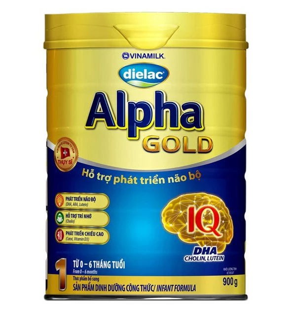Sữa Bột Dielac Alpha Gold  Step 1 - Hộp Thiếc 900g