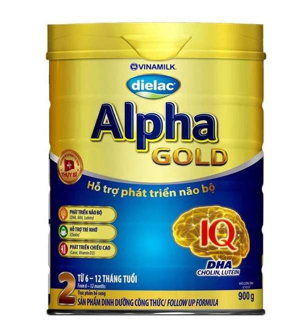 Sữa Bột Dielac Alpha Gold Step 2 - Hộp Thiếc 900g