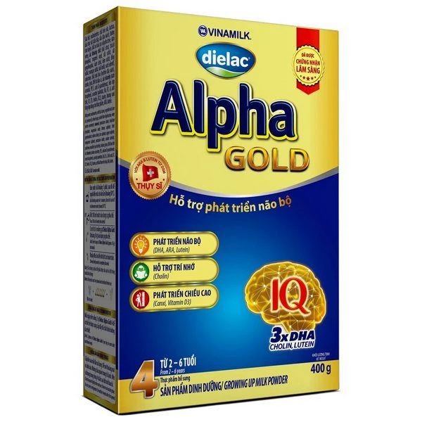 Sữa Bột Dielac Alpha Gold Step 4 - Hộp Giấy 400g