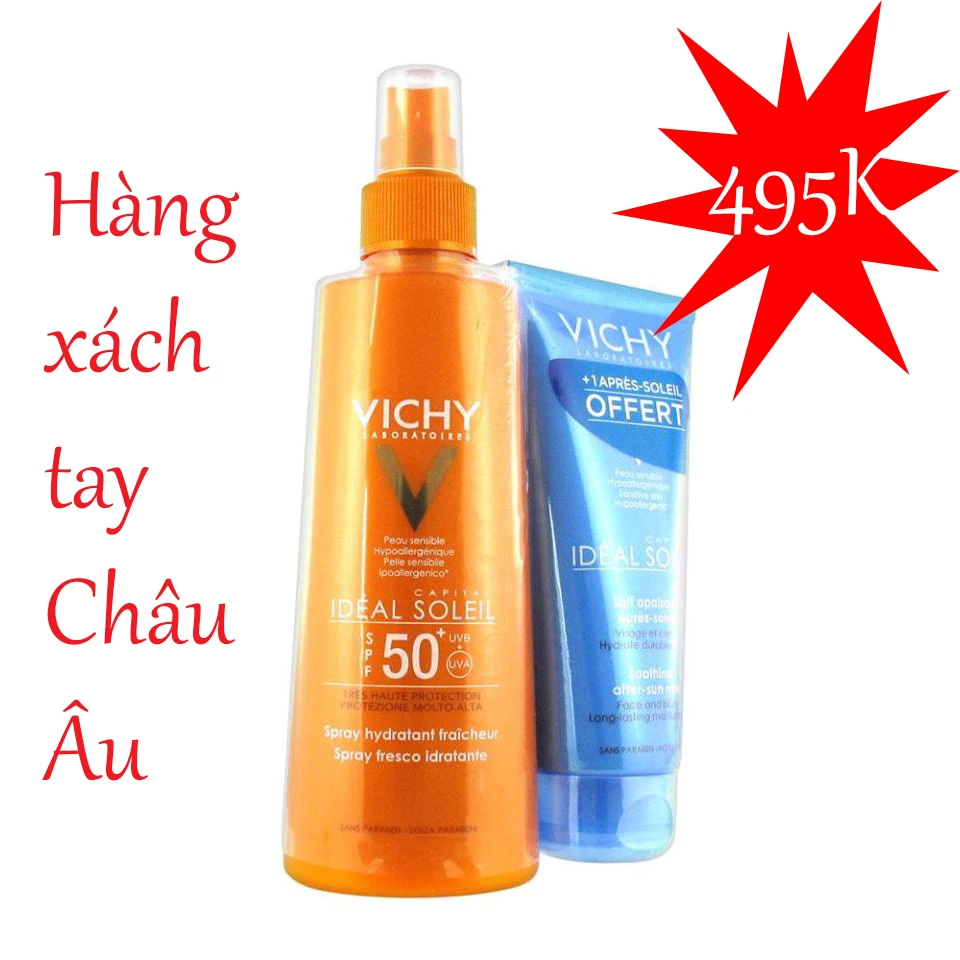 XỊT CHỐNG NẮNG VICHY BODY TẶNG KEM DỊU DA SAU NẮNG