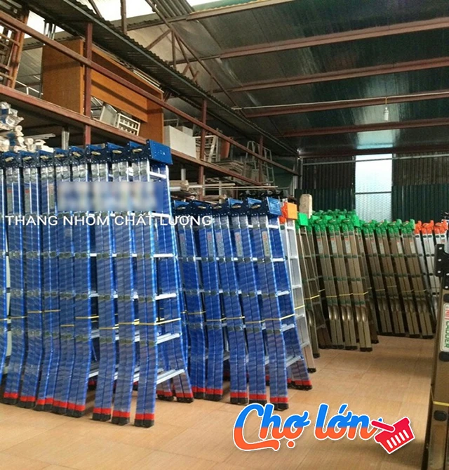 Thang nhôm chữ A sơn tĩnh điện xanh dày 1,5 m