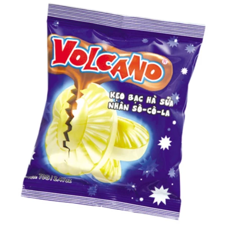 Kc Volcano bạc hà sữa nhân socola túi 100g