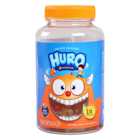 Kẹo dẻo lợi khuẩn Huro hũ 168g