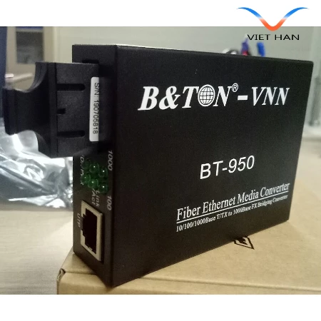 Bộ chuyển đổi quang điện 1 sợi quang,  BT-950 (10/100/1000M)