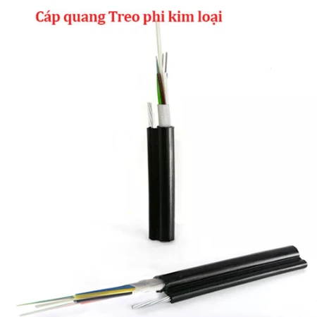 Cáp quang 8fo treo F8 phi kim loại