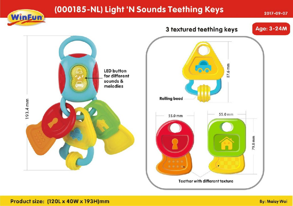 Chìa khóa đồ chơi có nhạc Winfun - 0185NL
