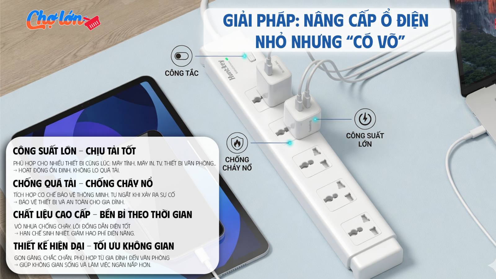 ổ cắm điện huntkey 14_4