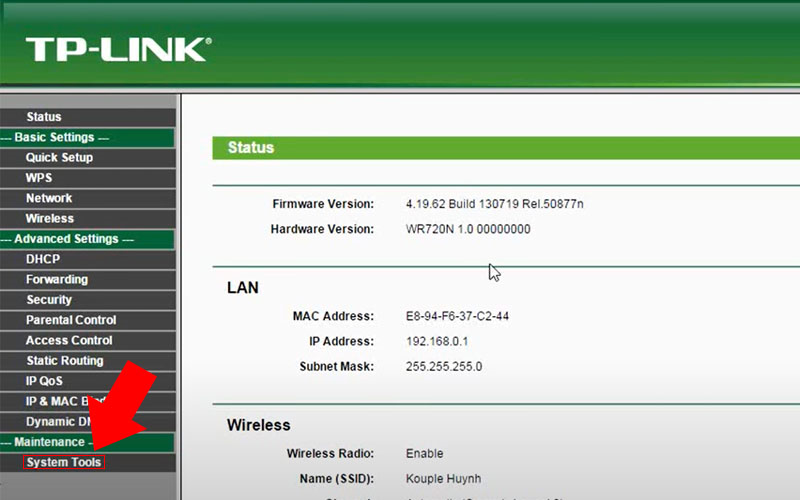 reset wifi
